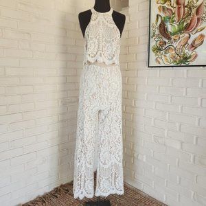 Summer lace boho, chic, Bridal shower, jumpsuit